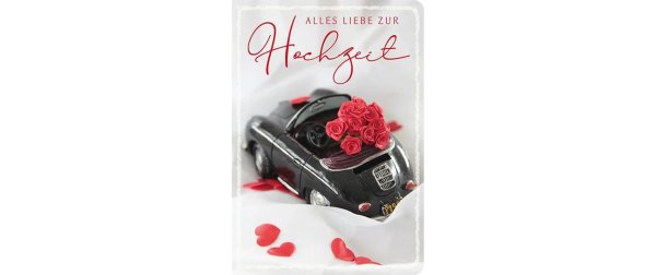 Cart Hochzeitskarte Alles Liebe zur Hochzeit 12 x 17 cm