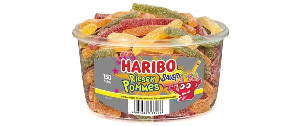 Haribo Gummibonbons Saure Riesen-Pommes 150 Stück