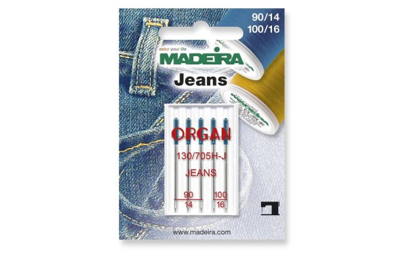 Madeira Maschinennadel für Jeans 90/14 100/16 5 Stück