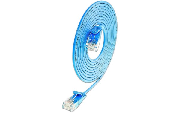 SLIM Slimpatchkabel  Cat 6, UTP, 7.5 m, Blau