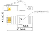 SLIM Slimpatchkabel  Cat 6, U/FTP, 7.5 m, Rot