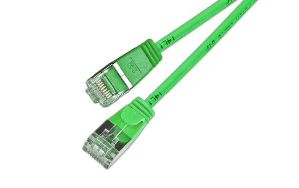 SLIM Slimpatchkabel  Cat 6, U/FTP, 1 m, Grün