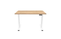 Contini Tisch RAL 9016 1.6 x 0.8 m Weiss mit Brauner Tischplatte