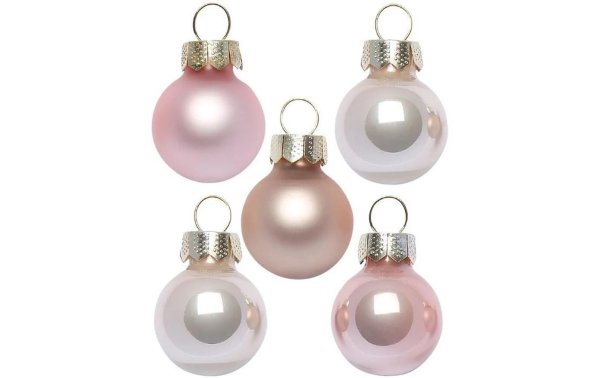 INGES CHRISTMAS DECOR Weihnachtskugel Pearly Rose Ø 2 cm 25 Stück