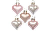 INGES CHRISTMAS DECOR Herz Pearly Rose 4 cm 8 Stück