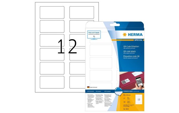 HERMA Universal-Etiketten QR-Code 9643 80 x 40 mm