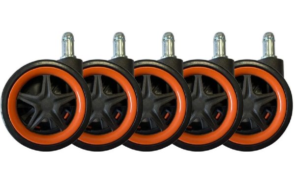 LC-Power Rollen LC-CASTERS-DRIFT 5er Set Orange