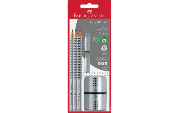 Faber-Castell Bleistift Grip 2001 Set B, 3 Stück