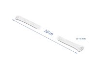 Delock Kabelschlauch dehnbar, 10m x 6 mm Weiss