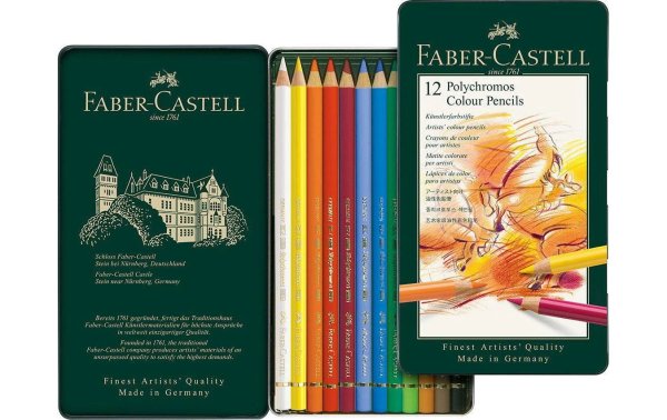 Faber-Castell Farbstifte Polychromos 12er Metalletui