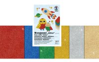 URSUS Moosgummi-Set Glitter Klassik selbstklebend, 10 Stück