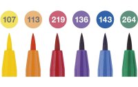 Faber-Castell Tuschestift Pitt Artist Pen Colour 6 Stück