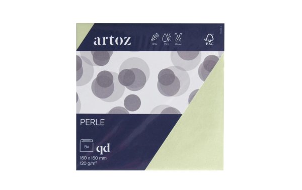 Artoz Couvert Perle 16 x 16 cm, 5 Stück, Icegreen