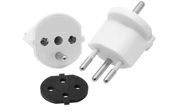 Max Hauri Fixadapter SchuKo Konturenstecker – T12 IP44 mit Moosgummi