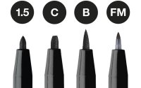 Faber-Castell Tuschestift PITT Artist Pen Black, 4 Stück