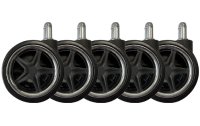 LC-Power Rollen LC-CASTERS-DRIFT 5er Set Chrom