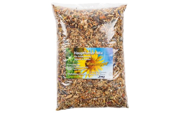 Nager`s Wiesenbackstube Hauptfutter Wiesengold für Gold- & Teddyhamster, 500 g