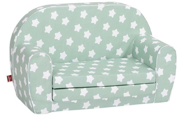 Knorrtoys Kindersofa Green White Stars