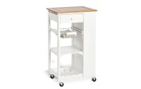 Zeller Present Bartrolley Bambus/MDF, Weiss