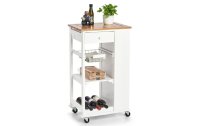 Zeller Present Bartrolley Bambus/MDF, Weiss