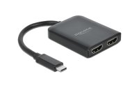 Delock 2-Port Signalsplitter USB-C – HDMI, MST/VXP support