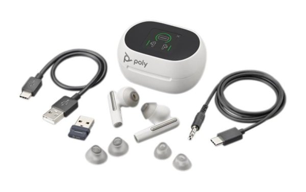 Poly Headset Voyager Free 60+ UC USB-A, Weiss