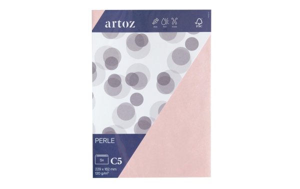 Artoz Couvert Perle C5, 5 Stück, Icerose