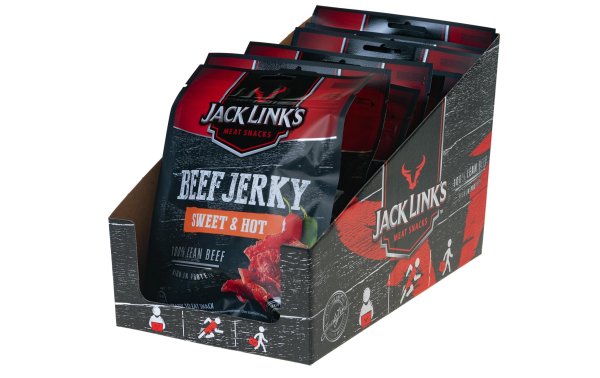 Jack Links Fleischsnack Beef Jerky Sweet & Hot 12 x 70 g