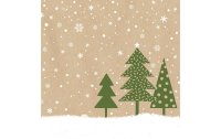 Braun + Company Weihnachtsservietten Bäume im Schnee...