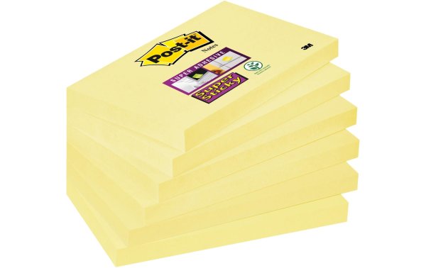 Post-it Notizzettel Super Sticky 7.6 x 12.7 cm, 6 Blöcke