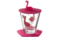Leonardo Kindertrinkglas Bambini Flamingo, 3-teilig