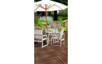 Florco Balkon-& Terrassenplatten Esche XL, 4 Latten glatt, 6 Stk.