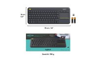 Logitech Tastatur K400 Plus US-Layout