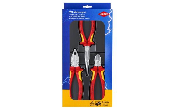 Knipex Zangen-Set VDE Elektro, 3-teilig