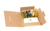 Anjel Trockenblumen in Kartonbox Gelb/Blau
