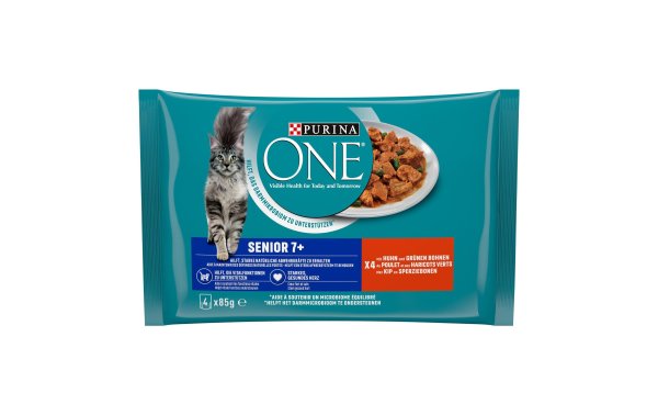 Purina ONE Nassfutter Senior 7+ Huhn, 4 x 85 g