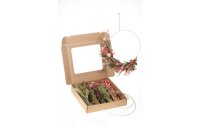 Anjel Trockenblumen in Kartonbox und Ring Rosa/Lachs