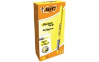 BIC Textmarker Brite Liner Grip 12 Stück, Gelb