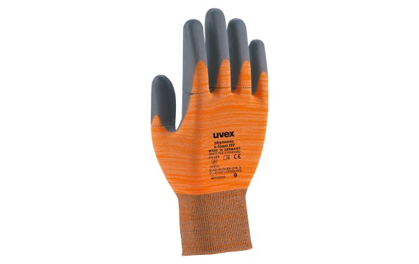 uvex Montagehandschuh Phynomic x-foam, 7, Grau/Orange, 10 Paar