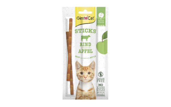 Gimpet Katzen-Snack Sticks Rind & Apfel, 3 Stück