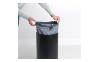 Brabantia Wäschesammler mit Korkdeckel, 35 Liter, Schwarz