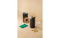 Brabantia Wäschesammler mit Korkdeckel, 35 Liter, Schwarz