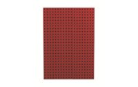 PaperOh Notizbuch Quadro B5, Blanko, Rot mit schwarzen...