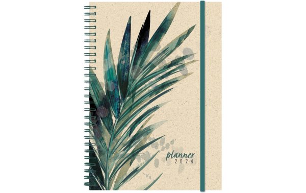 Natur Verlag Wochenagenda Graspapier Jungle, 2024, Beige