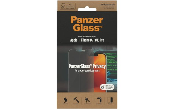 Panzerglass Displayschutz Classic Fit Privacy iPhone 13/13 Pro/14