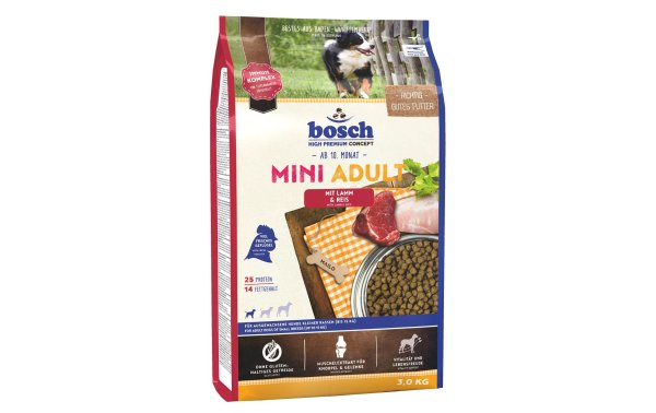 Bosch Tiernahrung Trockenfutter Mini Adult Lamm & Reis, 3 kg