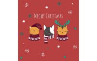 Paper + Design Weihnachtsservietten Meowy Xmas 33 cm x 33...