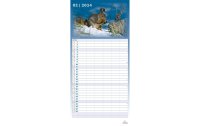 Calendaria Familienplaner mit Tieren 2024