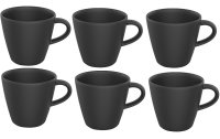 Villeroy & Boch Kaffeetasse Manufacture Rock 150 ml, 6 Stück, Schwarz