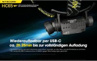 Nitecore Stirnlampe HC65 V2 USB Schwarz